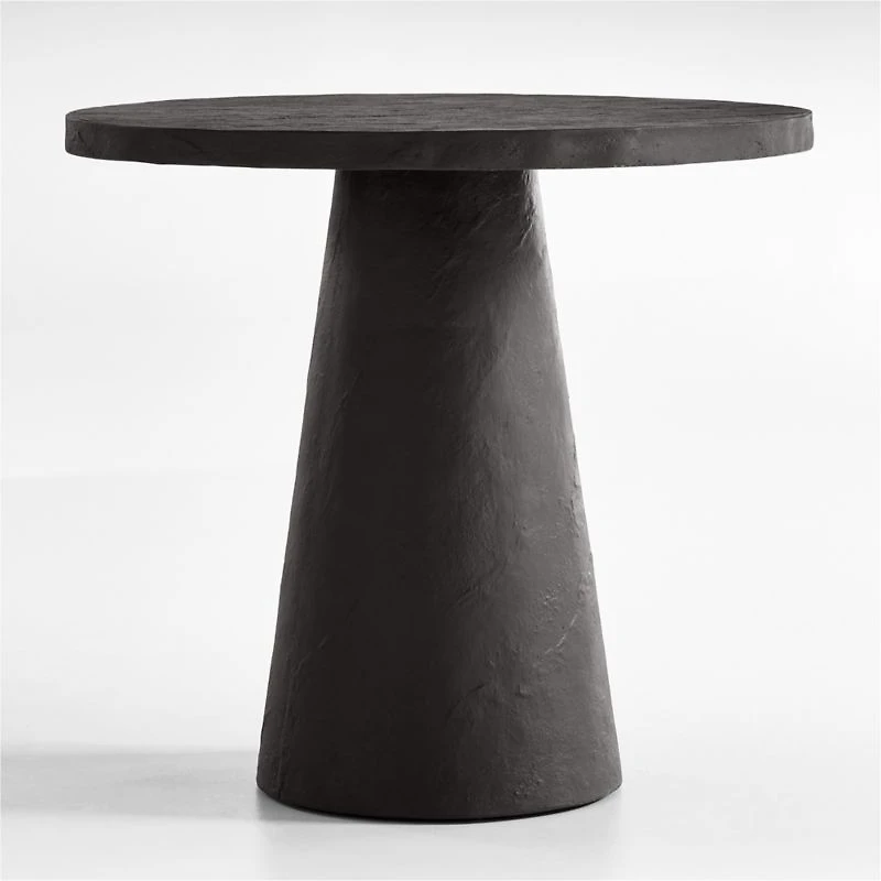 Willy 32" Charcoal Brown Pedestal Bistro Table by Leanne Ford