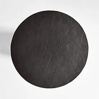 Willy 32" Charcoal Brown Pedestal Bistro Table by Leanne Ford