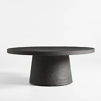 Willy Charcoal Concrete 44" Round Pedestal Coffee Table by Leanne Ford