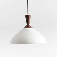 Wilson Mid-Century White Metal Pendant Light