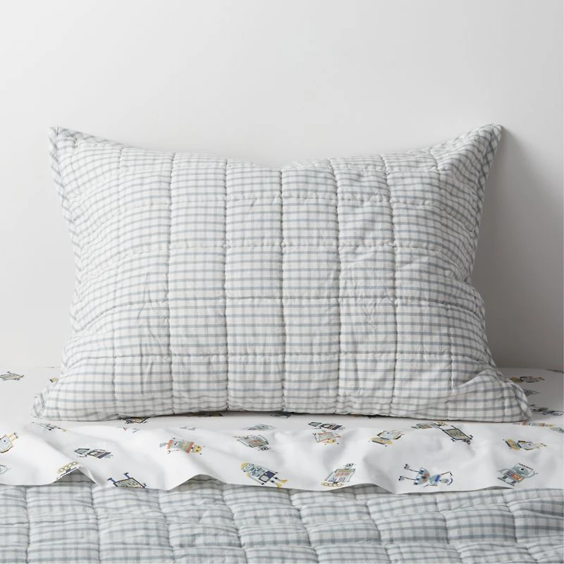 Windowpane Plaid Kids Pillow Sham