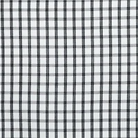 63" Grey Organic Cotton Windowpane Plaid Curtain Panel