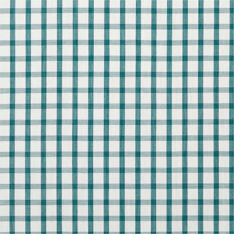 63" Teal Organic Cotton Windowpane Plaid Curtain Panel