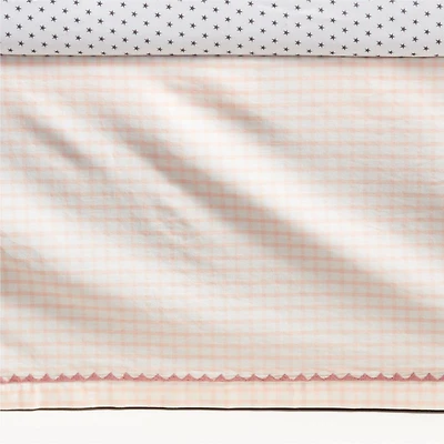 Windowpane Plaid Organic Cotton Baby Crib Skirt