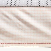 Windowpane Plaid Organic Cotton Baby Crib Skirt