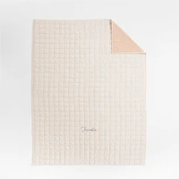 Pink Windowpane Plaid Kids Twin Quilt