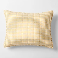 Yellow Windowpane Plaid Kids Pillow Sham