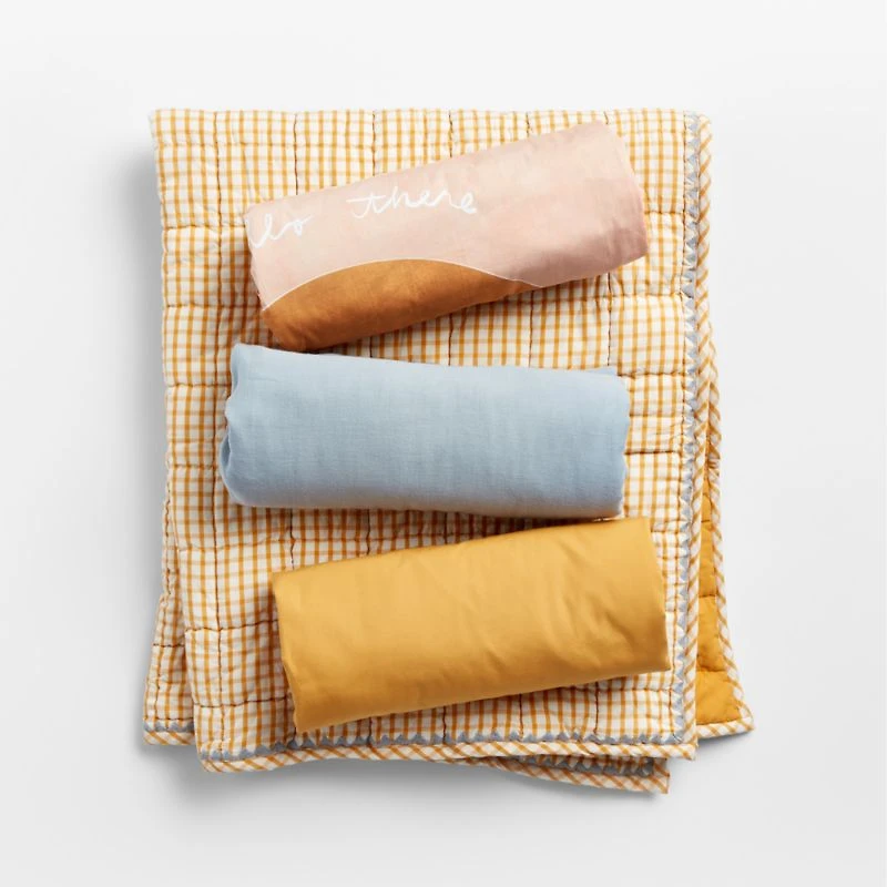 Daytime Print Organic Cotton Baby Crib Fitted Sheet