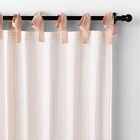 63" Organic Cotton Windowpane Plaid Curtain Panel