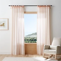 63" Organic Cotton Windowpane Plaid Curtain Panel