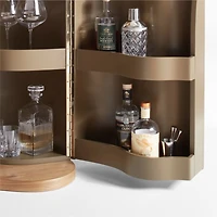 Winslow Natural Oak Wood Bar Cabinet by Jake Arnold
