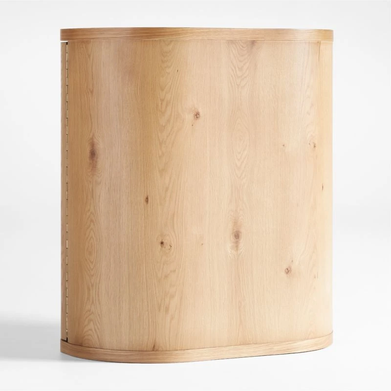Winslow Natural Oak Wood Bar Cabinet by Jake Arnold