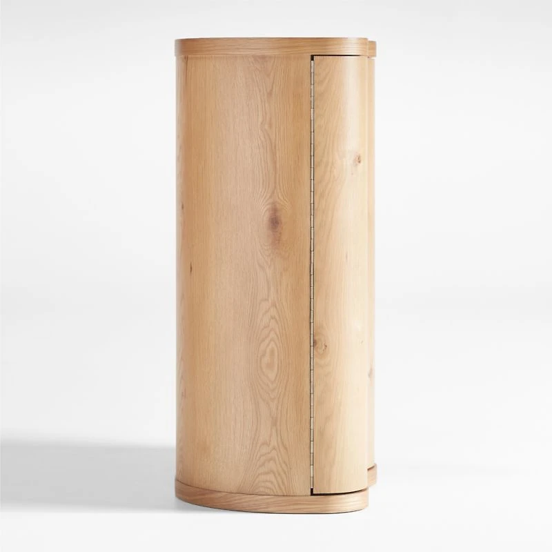 Winslow Natural Oak Wood Bar Cabinet by Jake Arnold