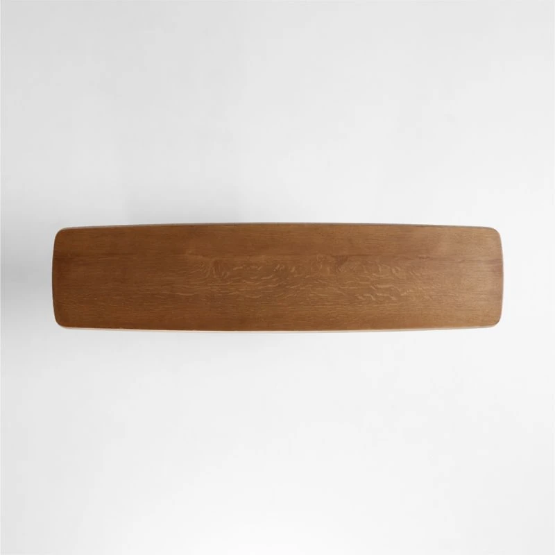Winslow 70" Asymmetrical Brown Oak Wood Console Table by Jake Arnold
