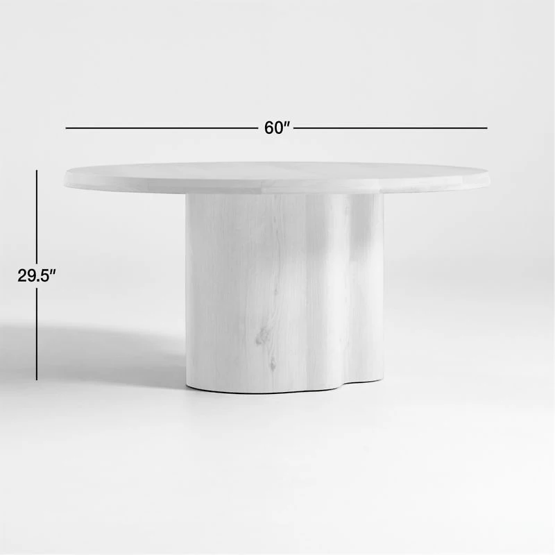 Winslow 60" Knotty Natural Oak Wood Round Dining Table by Jake Arnold