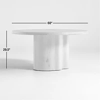 Winslow 60" Knotty Natural Oak Wood Round Dining Table by Jake Arnold