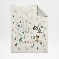 Winter Village Kantha Christmas Kids Full/Queen Quilt