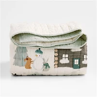 Winter Village Kantha Christmas Kids Full/Queen Quilt