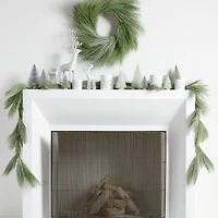 White Holiday Reindeer Decoration 9"