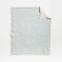 Wonderland Prairie Embroidered Organic Cotton Voile Baby Crib Quilt