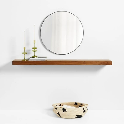 Walnut Wood Floating Shelf 66"