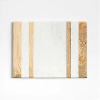 Wood and Marble Inlay Serving Board