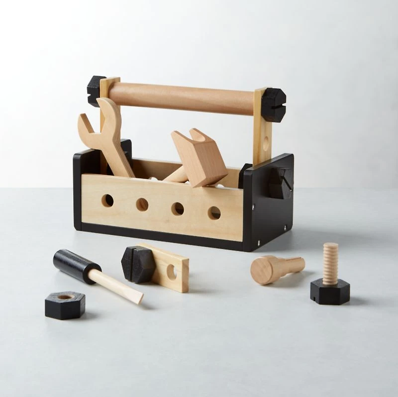 Wooden Toy Kids Tool Box