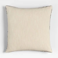 Wool/Linen Plaid 23"x23" Burnt Green Throw Pillow with Feather Insert