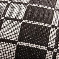 Wool/Linen Plaid 23"x23" Midnight Navy Throw Pillow with Feather Insert