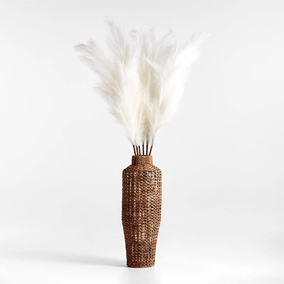 Faux Ivory Pampas Grass Stem 6'