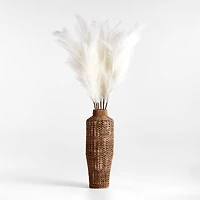 Faux Ivory Pampas Grass Stem 6'