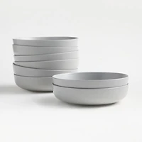 Wren Matte Light Grey Low Bowl