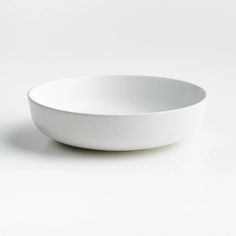 Wren Matte White Low Bowls, Set of 8