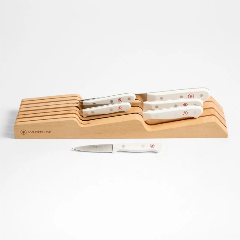 Wusthof ® Gourmet White 7-Piece In-Drawer Knife Set