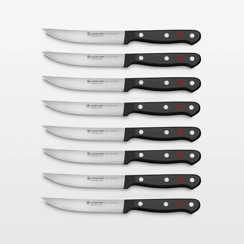 Wusthof ® Gourmet Black Steak Knives, Set of 8