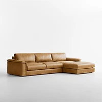 Wythe 2-Piece Leather Sectional Sofa with Chaise Lounge