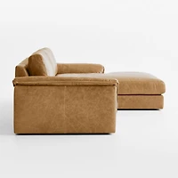 Wythe 2-Piece Leather Sectional Sofa with Chaise Lounge