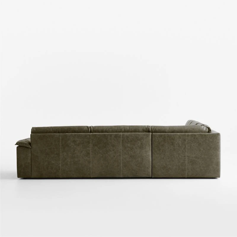 Wythe 3-Piece L-Shaped Leather Sectional Sofa