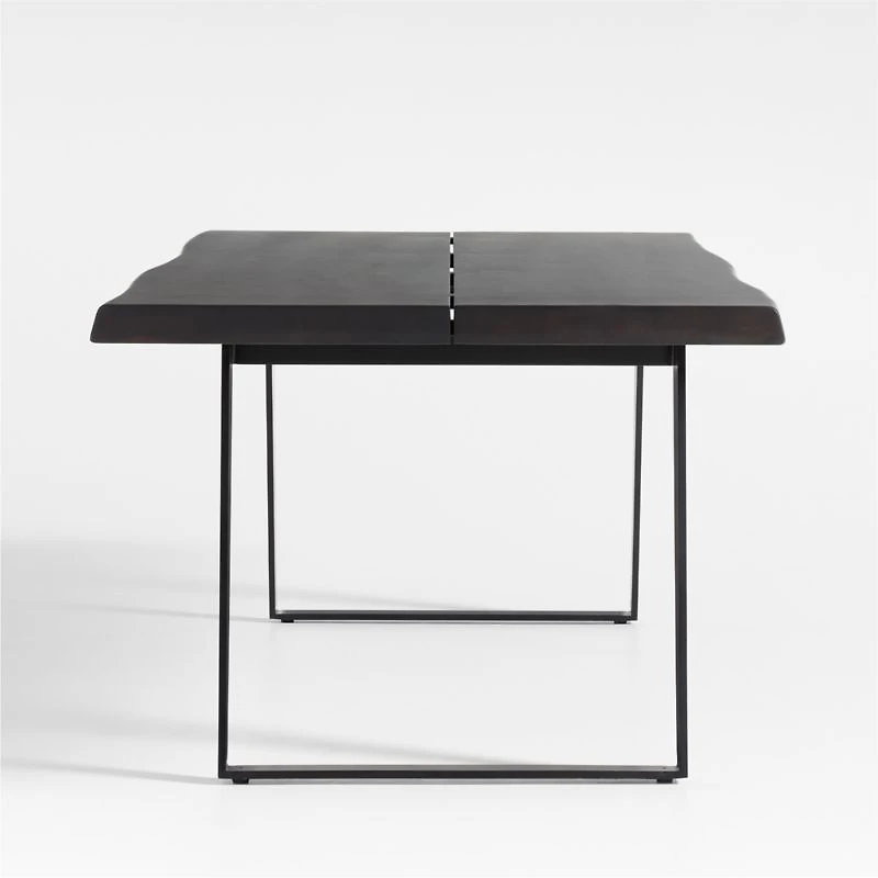 Yukon 80" Black-Brown Live Edge Wood Dining Table