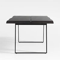 Yukon 80" Black-Brown Live Edge Wood Dining Table