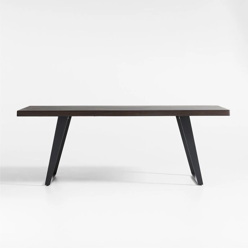Yukon 80" Black-Brown Live Edge Wood Dining Table