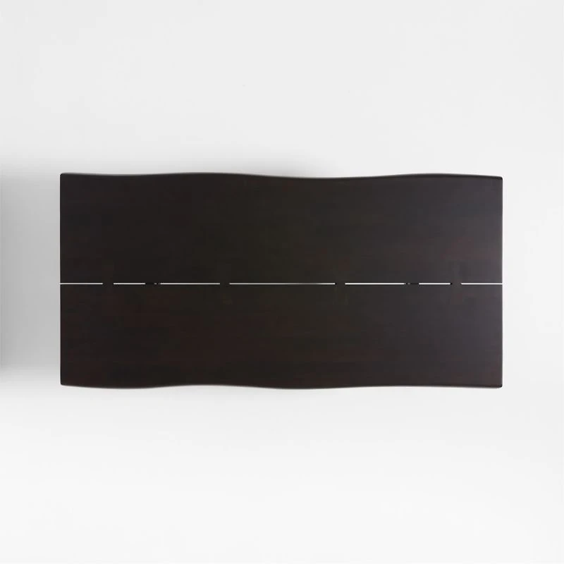 Yukon 80" Black-Brown Live Edge Wood Dining Table