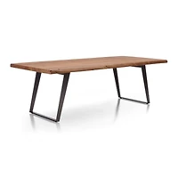 Yukon 80" Warm Acacia Live Edge Solid Wood Dining Table