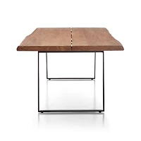 Yukon 80" Warm Acacia Live Edge Solid Wood Dining Table