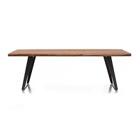 Yukon 80" Warm Acacia Live Edge Solid Wood Dining Table
