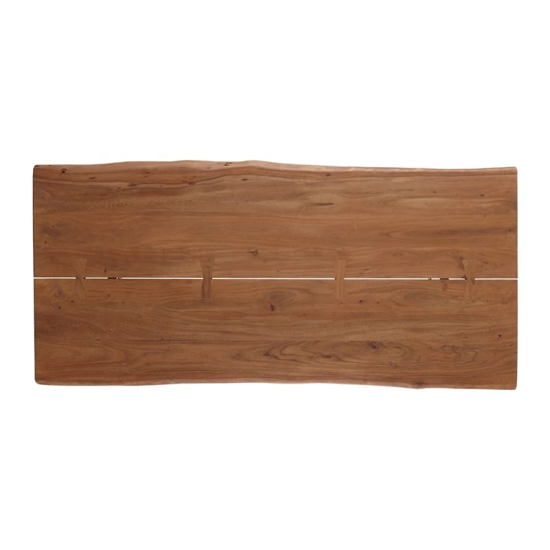 Yukon 80" Warm Acacia Live Edge Solid Wood Dining Table