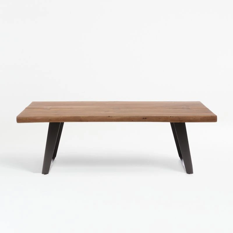 Yukon Warm Acacia Live Edge Solid Wood 54" Rectangular Coffee Table
