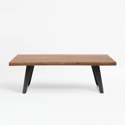 Yukon Warm Acacia Live Edge Solid Wood 54" Rectangular Coffee Table