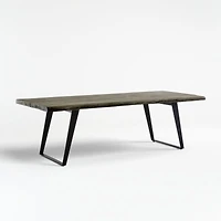 Yukon 92" Weathered Grey Live Edge Solid Wood Dining Table