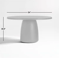 Zahn 54" Charcoal Grey Round Dining Table